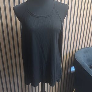 Aeropostale Black Sleeveless Relaxed Long Sleeve With Shoulder Cut Out
